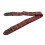 Leather & Nylon Guitar Strap with Embroidered Floral Pattern, Black 1