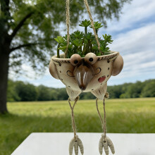 Neuer hängender Hühner-Blumenkasten-Ornament für Garten, Hof, dekorativer Vogel-Topf für den Außenbereich. Geschenk für den Garten, Heimdeko