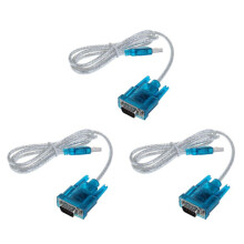 3X DB9 Computer Data Cable DB9 9 Pin VGA Female Cable USB to R232 Interface Data Cable