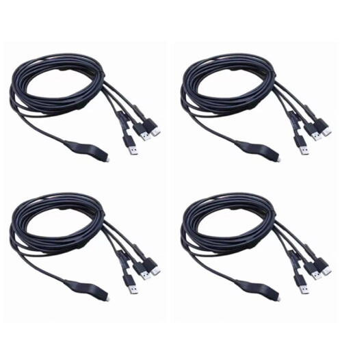 4X E3 3-in-1 VR-Headset-Aansluitkabel voor  VR E3-B E3-C E3-P VR-Helm -Compatibele Kabel 5 Meter Accessoires