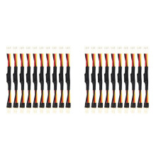 20 Pièces Séries 3PIN Réduire la Vitesse Du Ventilateur PC Résistance D'Extension de Bruit Câble Fil 3 Broches Mâle à Femelle Connecteur pour