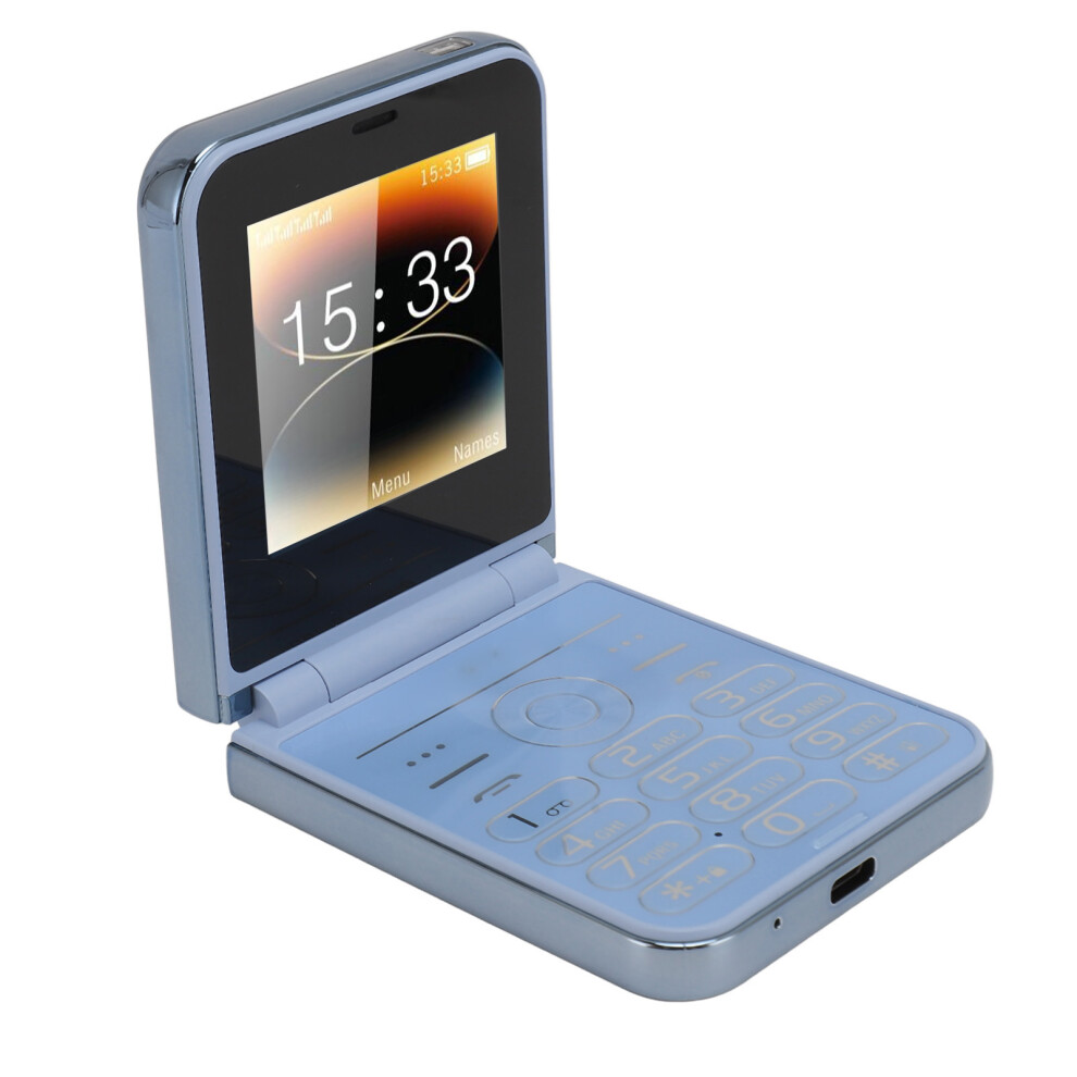 2G Flip Senior Cell Phone 2.6Inch 1400Mah Tooth Music Blue 8481388214043