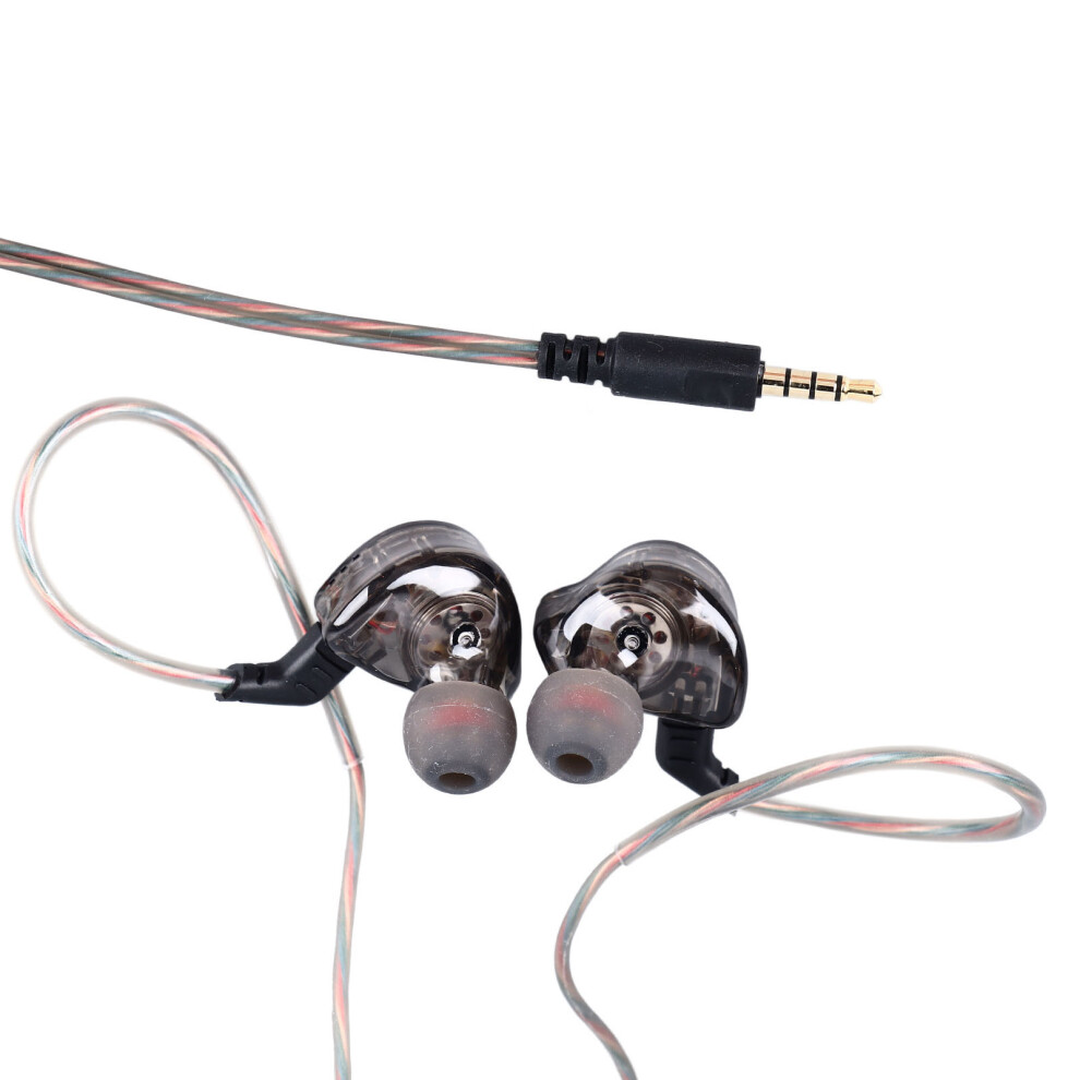 Schwarz Schwere Bass Kabelgebundene Ohrhörer Mit Mikrofon, Lautstärkeregler, Tpe-Material,