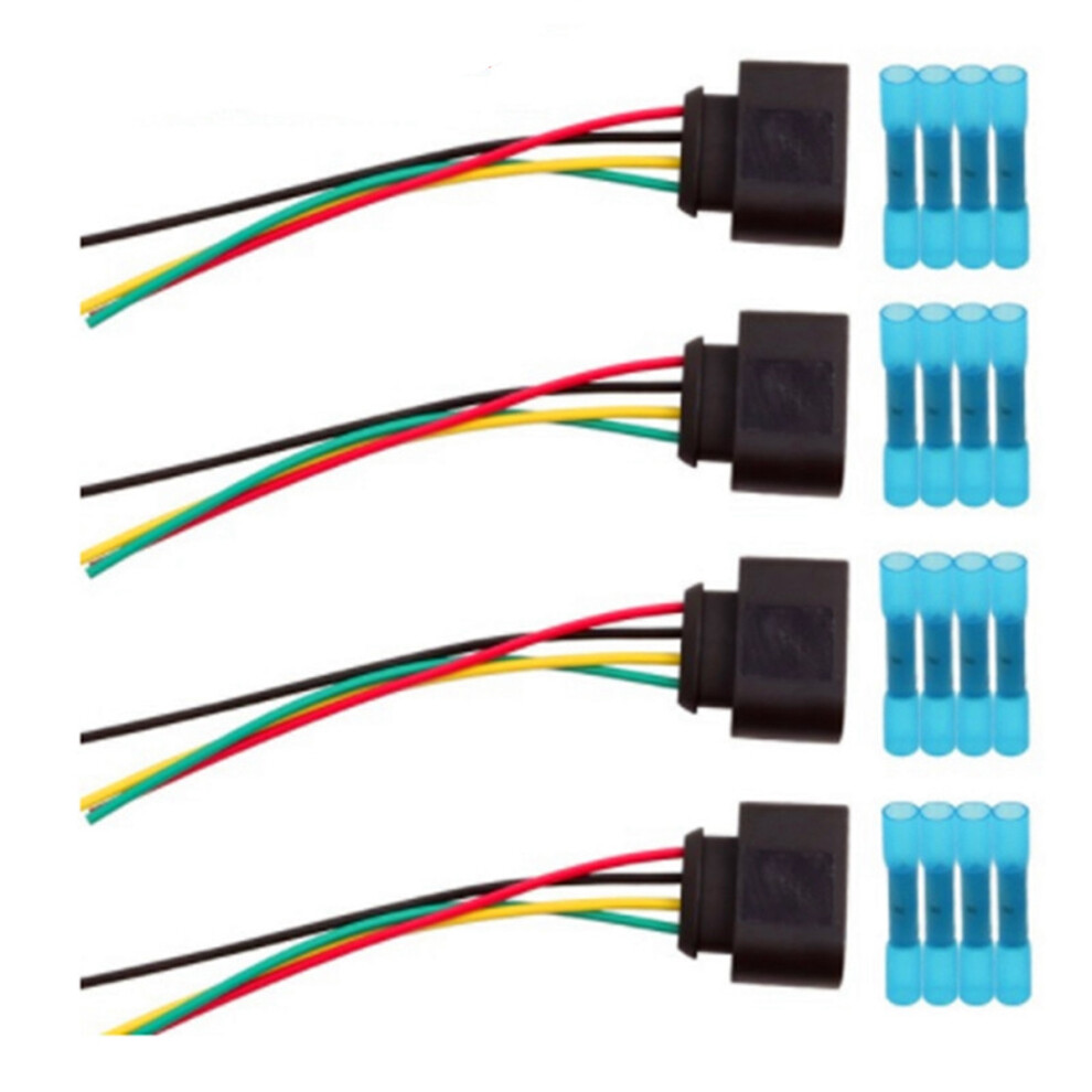 4Set Ignition Coil Connector Harness Wiring Plug For A3 A4 A5 A6 Tt 1J0973724 2011340 1J0998724 6134130652656