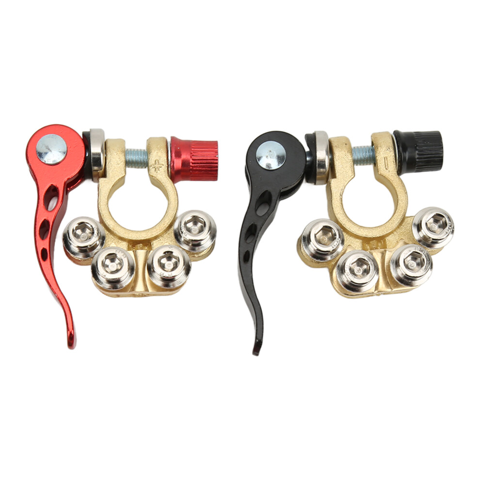 2Pcs Brass Battery Terminals, 17.5Mm Positive & 15.9Mm Negative For Sae Jis Car Boat 9411388214735