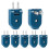 7 PCS Extension Cord Plug Replacement 2 Prong, Polarized,Electric Plug Rotatable Electrical Plug Extension Cord,US Plug 1