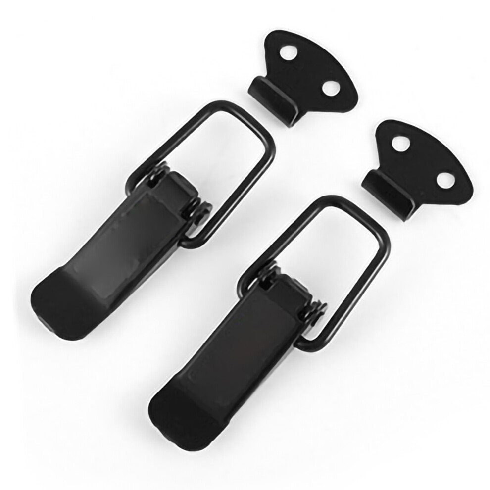 Pair Car Bumper Fasteners Hooks Lock Clips Electroplated S Black 8781388222759