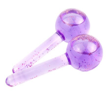 2Pcs Beauty Ice Hockey Face Massage Skin Care Crystal Glass Beauty Ice Wave Stick
