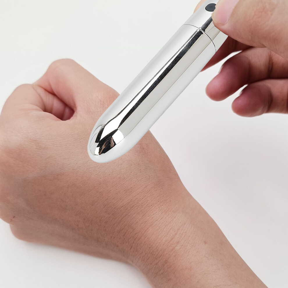 Handheld Electric Acupoint Massage Pen, Silver, 160mAh Battery