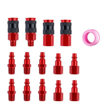 15-Piece Air Coupler Plug Kit, 1/4inch NPT Thread Fitting, Air Tool Accessories, for Air Compressor/Paint Sprays