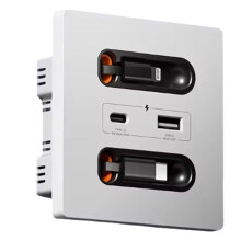 Universal Socket with Charging 20W Fast Charge USB C Port PC Power Wall Panel,Mobile Phone Charging Type C
