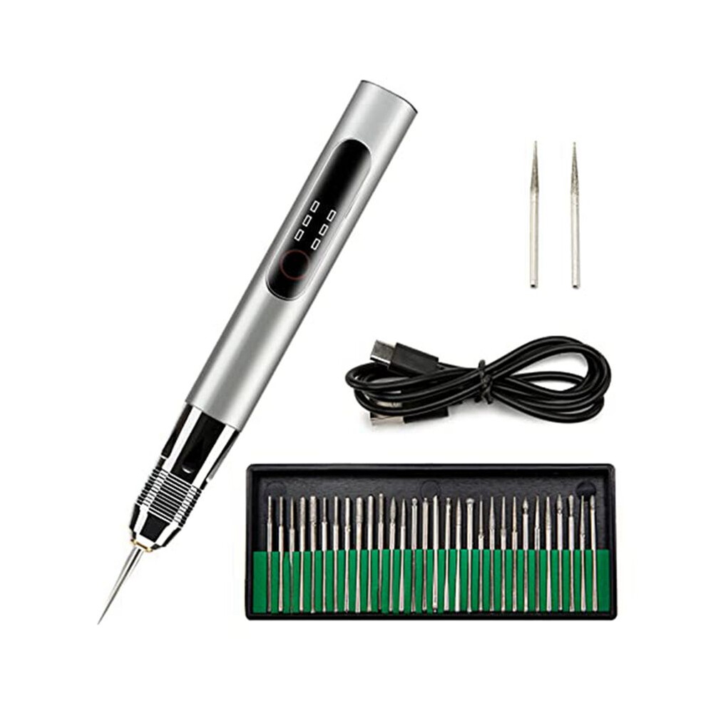 Electric Engraving Pen,Usb Rechargeable Grinding Pen Polishing Nail Machines Cordless Engraving Tool, A 6031691779603