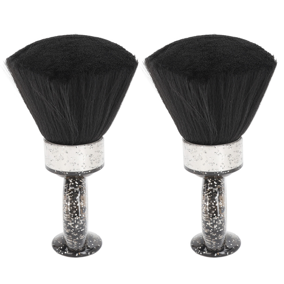 Unisex 2Pcs Barber Neck Duster Brush, Soft Nylon Bristles, Ergonomic Handle