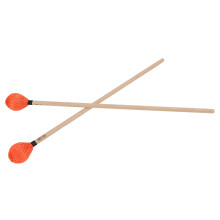 Mittelschwere, harte Garnkopf-Marimba-Schlägel mit Ahorngriff MQ-06Orange