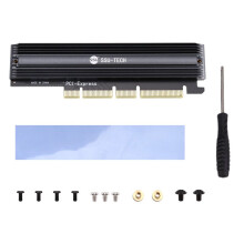 SSU PCIe 4.0 to M.2 NVME Adapter Card M.2 NVME to PCI-E X4 Expansion Card High-Speed 64Gbps with Heatsink for Desktop PC