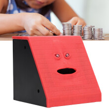 Face Bank Rosso 9,8 x 9,7 x 9,5 cm Salvadanaio a forma di maialino