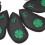 10 PCS Black PU Golf Iron Head Covers Waterproof Four Leaf Clover Pattern 5