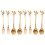Tableware Gold Leaf Coffee Spoon Fork,8 Pack(4 Spoons 4 Forks) Little Demitasse Espresso Spoon 2