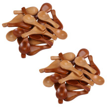40 Pieces Small Wooden Spoons  Condiments Sugar Seasoning Salt Honey Teaspoon Coffee Tea Jam Mustard Wood Spoons