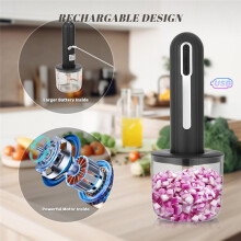 Robot Culinaire Électrique Sans Fil pour Légumes, Hachage, Purée D'Oignons, D'Ail et de Piments A