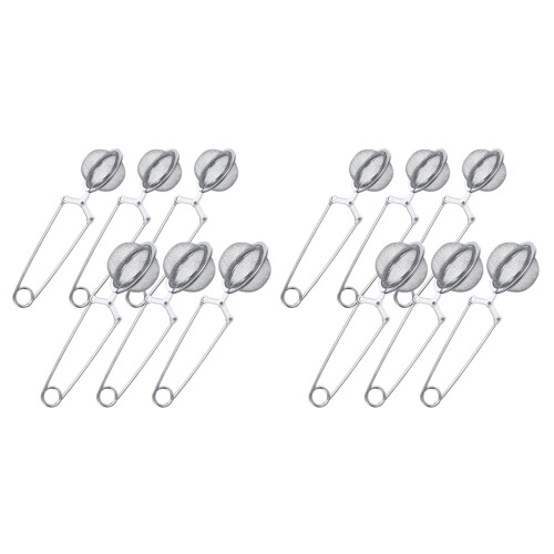 12Pcs Tea Infuser Loose Leaf Tea Snap  Tea Strainer Spoon Stainless Steel Tea Filter Steeper with Handle 1