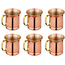 6X ÖL/MjöLkmugg I Rostfritt Stål, Handgjord Moscow Mule Cup, Moscow Mule, Dricksserviser