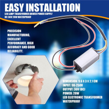LED Lamp Transformer Driver Power Supply 36V 20W Waterproof