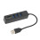USB 2.0 Hub with Card Reader, Memory Card Slots, 3 Ports, Black 14