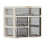 Cream Plastic 3 Layer Desk Organizer with Drawer 3