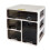 Cream Plastic 3 Layer Desk Organizer with Drawer 11