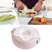 Donut-Shape Bento Bowl 700ml Pink 18x17x9cm