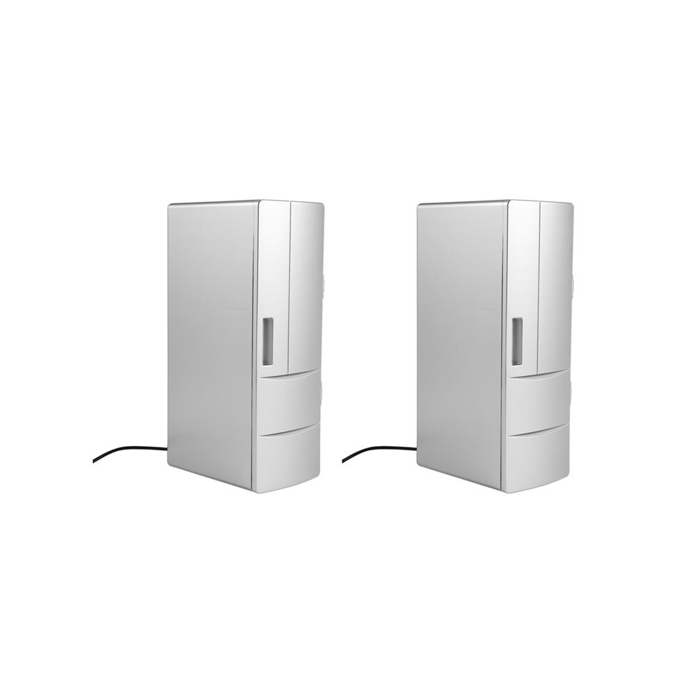 2X Refrigerator Usb Fridge Freezer Cans Drink Beer Cooler Warmer Travel Refrigerator Icebox Car Office Use Portable 4711268277863