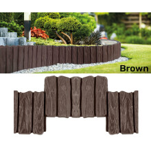 Flexible Garden Edging for Flower Beds, Lawn, Patio & Pavement, Wood Effect 2.3m BROWN