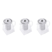 3X Théière Carrée en Verre avec Infuseur, Théière en Borosilicate de 550 Ml avec Passoire, Théières à Feuilles Transparentes pour Thé en Vrac