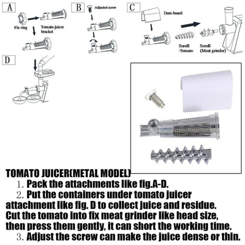 2X Tomato Juice DIY Ketchup Attachment for  Stand Mixer Kitchen Tools 1