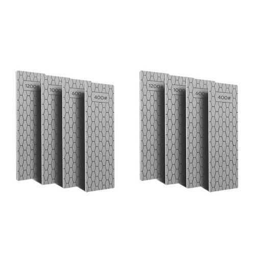 8 Pcs Diamond Sharpening Plate Set, Diamond Sharpening Stone with Honeycomb Surface, 400/600/1000/1200 Grit