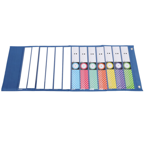 Daily Schedule Pocket Chart, 13pcs Cards, 2 Hooks