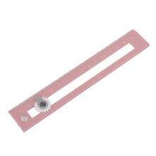 High Accuracy 2-in-1 Compass Ruler Student Drawing Tool Pink 17x3cm