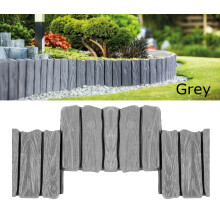 Flexible Garden Edging for Flower Beds, Lawn, Patio & Pavement, Wood Effect 2.3m GREY