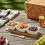 4pc Porcelain Dip Bowls Set Bamboo Tray Square Dish Board 2