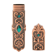 Vintage Needle Case Rose Gold, 1.5 x 9 cm Storage