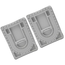 Bracelet Beading Board 2Pcs Grey Flocked DIY Jewelry Bead Mat for Crafting