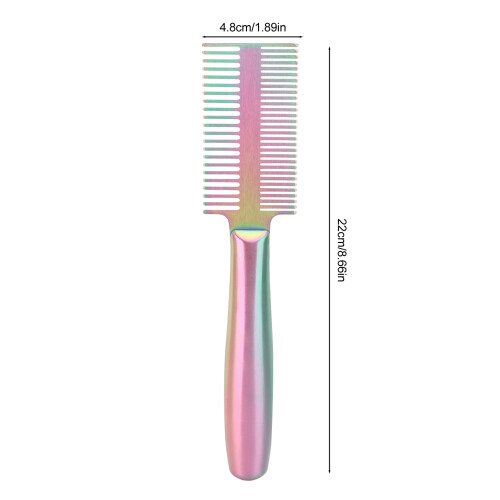 Colorful Dense Teeth Grooming Comb 77g 22x4.8cm 1