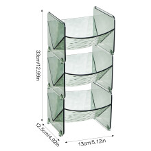 (Green, 3 Layer) Student Desktop Plastic Organizer for Tea Bags Ballpoint Pens and Stationery with Simple Design and Stylish Look