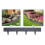 Deep Grey Rattan Effect Flexible Plastic Lawn Edging, 2.4m Garden Border 8