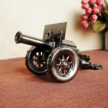(Black, P001C) Mini Cannon Model Retro Figurines Home Decor Tabletop Figurines for Entryway TV Stand Decor