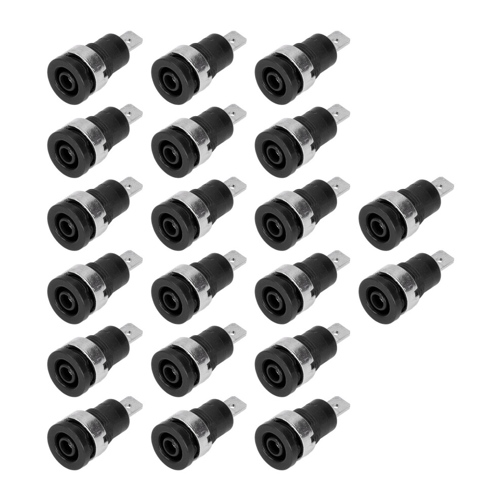 20Pcs 4Mm Black Banana Socket - Strong, Corrosion-Resistant Electrical Test Accessory 5061388238251