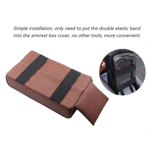Universal Memory Foam Car Armrest Pillow with Cup Holder & Storage 1