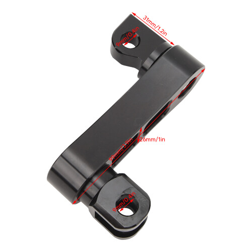 360 Adjustable Motorcycle Foot Peg Highway Bracket Rugged Black Touring 1