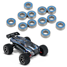 12 Stück Blau Gummi-geschlossene Lager Set für RC Auto 5x11x4mm